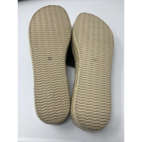 Valentino by Mario Valentino Clabee Sandals Women 8 Black Leather Platform Slide - Picture 5 of 9